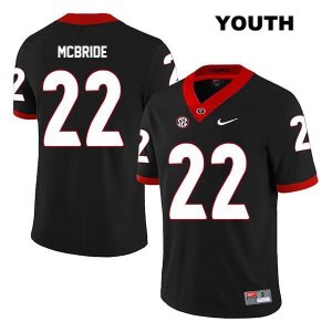 Youth Georgia Bulldogs NCAA #22 Nate McBride Nike Stitched Black Legend Authentic College Football Jersey WBS6554BU